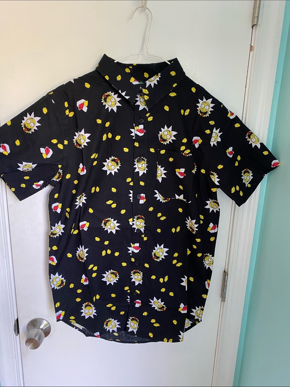 Rick and Morty Ripple Junction Szechuan sauce button down shirt